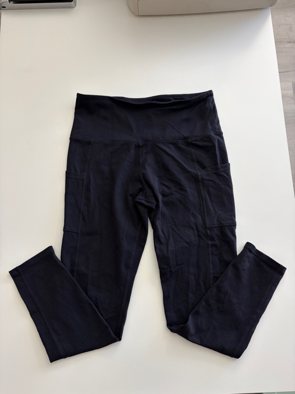 Tuff Athletics Black High-Waist Leggings with Side Pockets